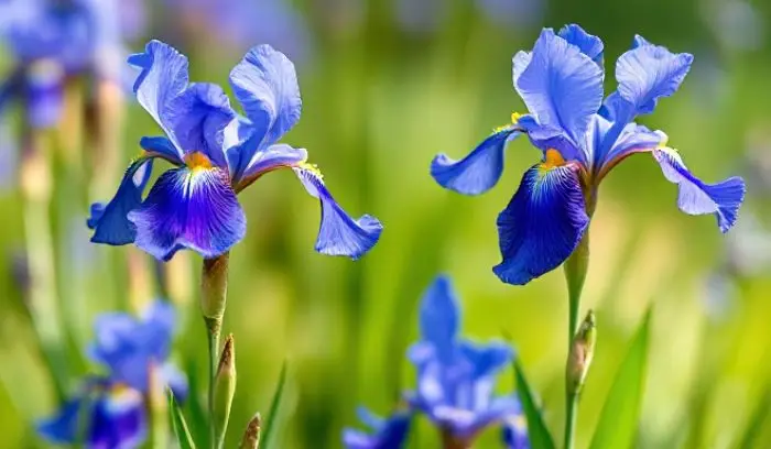 Blue irises